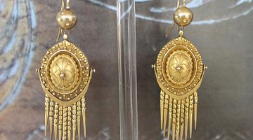 French Antique Tassel Drop Earrings