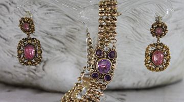 Antique Georgian Earrings and Victorian Bracelet