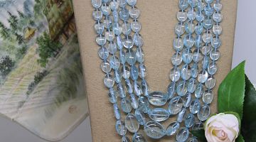 Aquamarine Cabochon Necklace