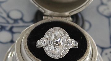 2.00ct Old European Oval Cut Diamond Ring